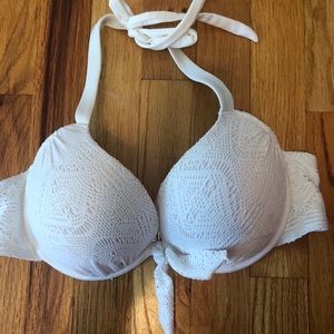 white push-up bikini top